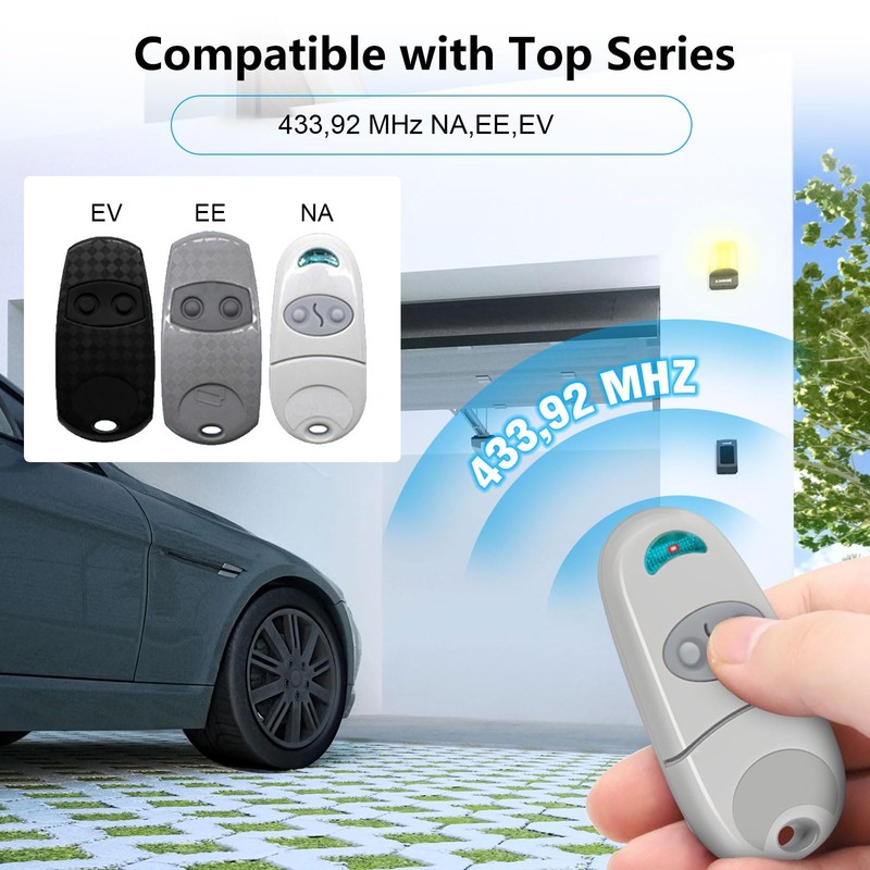 2 Pack 433.92 MHz Remote Control Key Fobs for C@me,