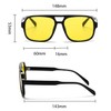 RUNHUIS Vintage 70s Sunglasses Women Men Retro Large Square Frame