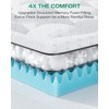 Dual Layer 4 Inch Full Size Mattress Topper, Memory Foam