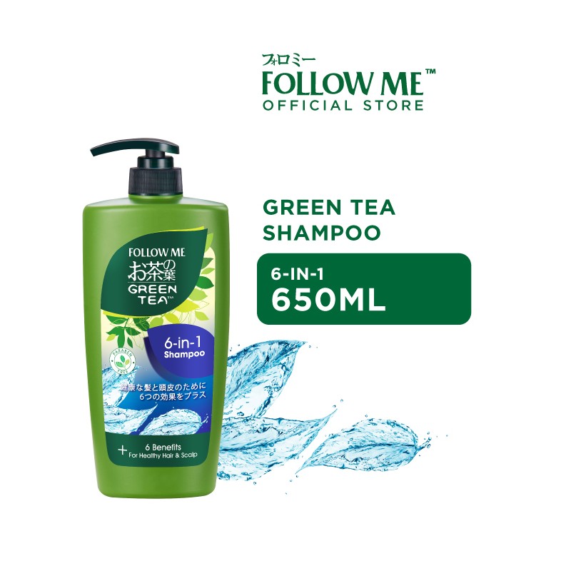 Follow Me Green Tea Shampoo 650ml (6-in-1)
