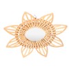 Rattan Innovative Art Decoration Makeup Mirror Retro Dressing Bathroom Wall