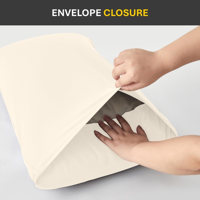 Pair of Pillowcases (50cmx75cm) - Ultra Soft Microfibre Pillow Covers,