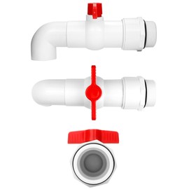 QWORK 2" Drum Faucet Plastic Barrel Faucet with EPDM Gasket for 55 Gallon Drum, 2 Pack