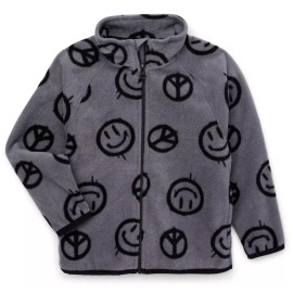 Wonder Nation BOY'S XS 4-5 Microfleece Jacket Color silver / gray Bellflower NEW