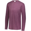 Augusta Sportswear mens Tri-blend Crew Long Sleeve, Maroon Heather, Medium