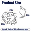 Solderless Quick Splice Wire Connectors,Double Run or Tap,22-18 AWG Red(30