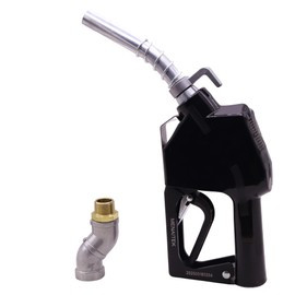 MENAITEK 3/4" Red NPT Fuel Transfer Nozzle Kit - Auto Shut Off Fuel Nozzle W/Fuel Hose Swivel, 16 GPM High Flow, 360° Swivel, 13/16 in Spout w/ 3-Gear Padlock (Diesel, Gasoline, Kerosene)