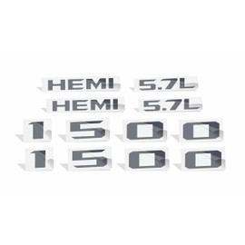 Reflective Concepts 2019-2022 Ram 1500 HEMI 5.7L Hood Emblem Overlay Decal Stickers - (Color: Reflective Light Black)