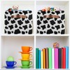Animal Cow Print Square Storage Basket Bin Canvas Fabric Compressible