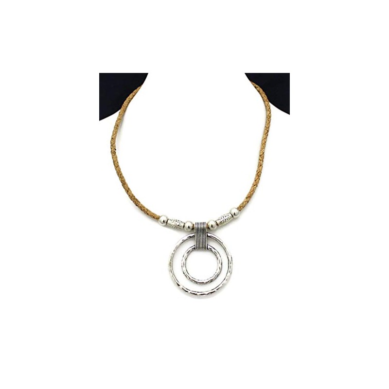 Signature Cork Metal Essential Oil Diffuser Necklace