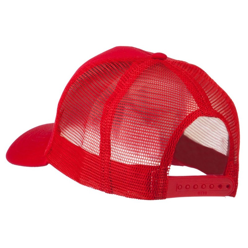 California State Flag Patched Twill Mesh Cap - Red OSFM