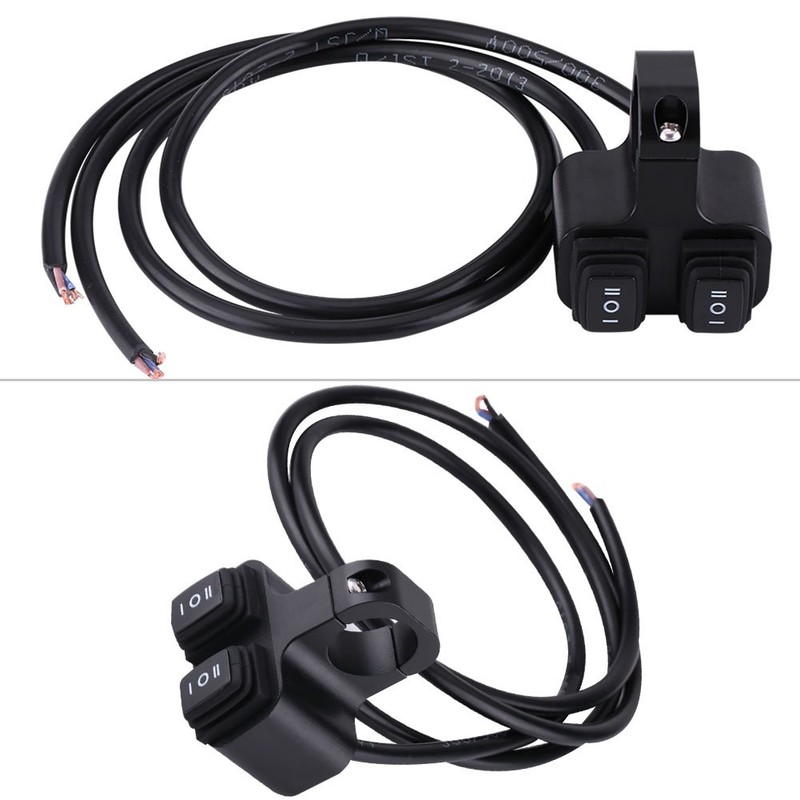 Motorcycle Handlebar Switch, 7/8" 22mm 12V 16A CNC Aluminum Alloy