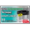 Ultrasac 55 Gal. Ultrasac Heavy-duty Tie Black Drum Liner Trash
