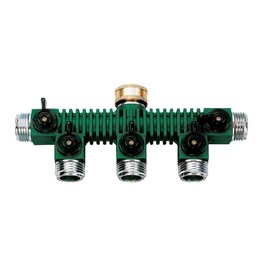 2-Pack Zinc 5-Way Shut-Off Hose Manifold