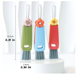 Multi-Functional Crevice Cleaning Brush Set, 3 Pieces, for Cups, Bottles, Water Bottles