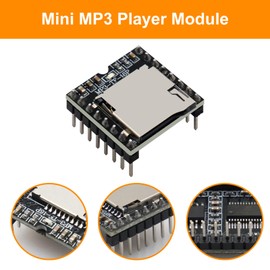 DFPlayer Mini MP3 Player Module, QIQIAZI Mini MP3 Player DFPlayer Master Module, Audio Voice Module TF Card U Disk Board Compatible with Arduino