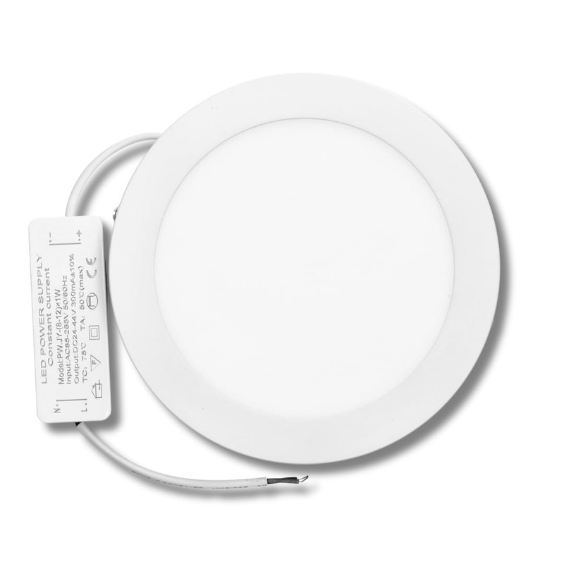 JANDEI 12W LED Surface Downlight Round Matte White Aluminum Ring