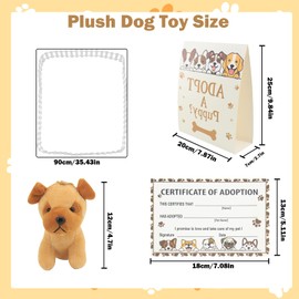 Timisea 38Pcs Adopt a Pet Party Favors,Mini Safari Stuffed Animals Adopt A Pet Set,Adopt A Puppy Party Favors,White Plastic Fence for Theme Birthday