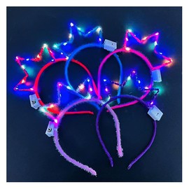 OIIZREO 10 Piece Set of 10 Glowing Headband Crown Headband, Cosplay Accessories, Glowing Headband, Cute, Glowing Toy, Cosplay, Costume, Cosplay Accessories, Party Supplies, Bangs, Painless, Costume,