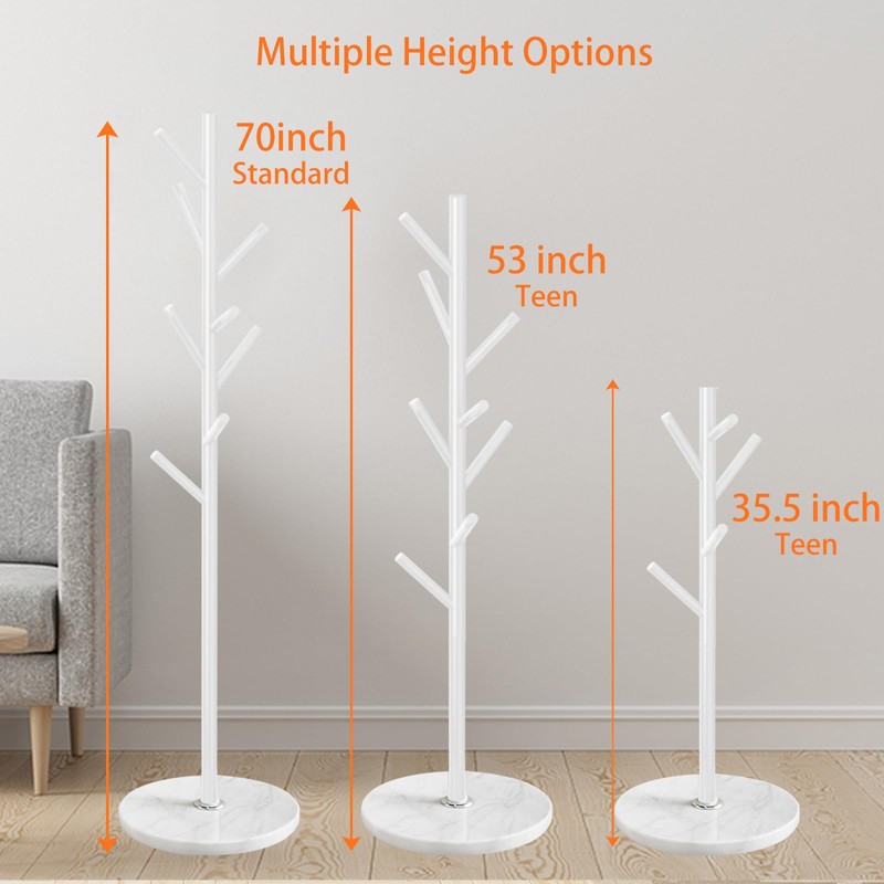 ZOZOE Metal Coat Rack Freestanding, Metal Coat Rack Stand with