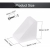 MroMax 100PCS Plastic Corner Braces White L Bracket Shelf Closet