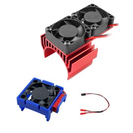 Nahntaipy VXL-3s ESC Cooling Fan and Motor Dual Fan, Compatible with Traxxas Slash 4×4 VXL/Rustler 4X4 VXL/Stampede 4X4 VXL/Hoss 4×4 VXL/Velineon VXL 3s Cooling Fan, Red