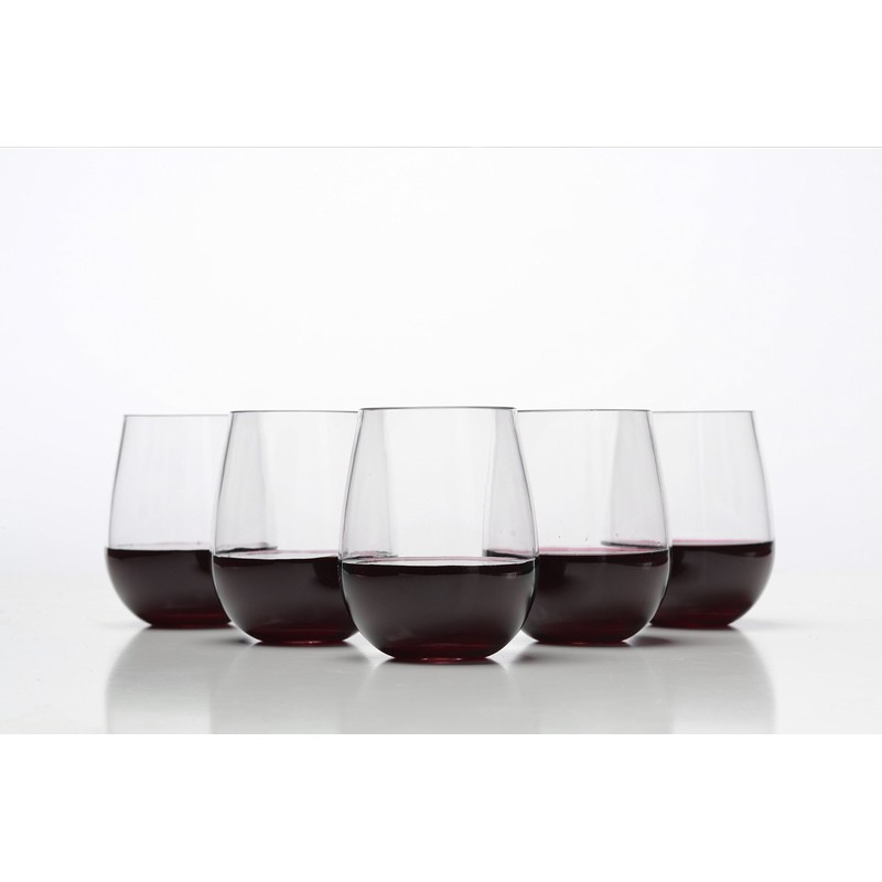 Stemless Wine Glasses - Unbreakable Shatterproof BPA Free Plastic Tritan