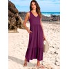 ANRABESS Womens Summer Maxi Dresses Fit & Flare Flowy V