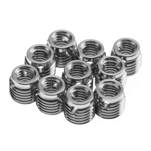 10 Pcs Screw Thread Inserts Enzart Repair Tool Stainless Steel Heat Resistant Corrosion High Hardness Universal Various Size Choice Threaded Insert (Inner M5*0.8 Outer M8*1.0)
