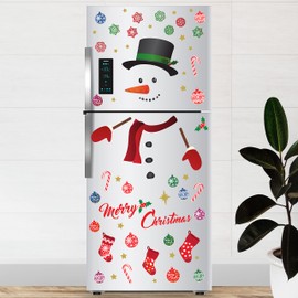 WALPLUS Christmas Combo Decorations Wall Stickers Merry Christmas with Happy Snowman Wall Art Window Display Clings Display Decals Living Room Sale Clearance Home Living Room Bedroom DIY Gift