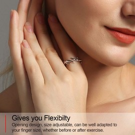 Jewboo S925 Sterling Silver Original Forest Antlers Women Open Ring Birthday Gift Jewelry
