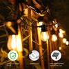 SUNTHIN 100ft Solar String Light Outdoor, USB Rechargeable Patio Solar