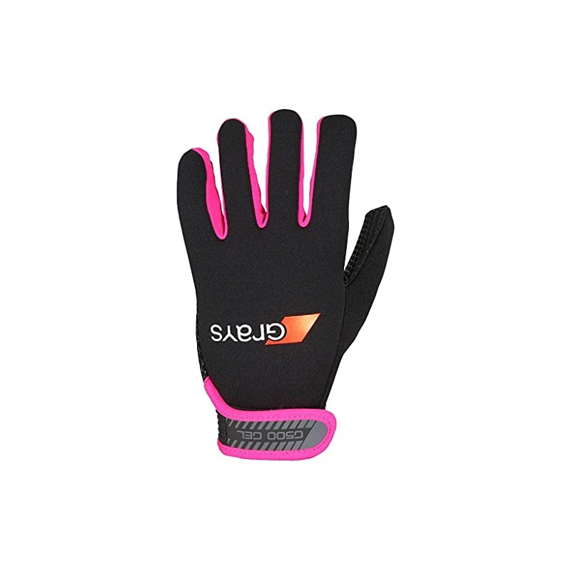 Grays G500 Gel Gloves - Black/Fluo Pink, 2X-Small