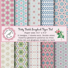 Pretty Pastels Scrapbook Paper: Geometric Patterned Craft Paper Pad with Ephemera, Double Sided for Papercrafts (Scrapbooks, Junk Journals, Collage, ... Glue Books, Art Journals, DIY Crafts)