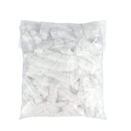 Pack of 100 Disposable Shower Hats Transparent Waterproof Plastic Elastic Hair Swim Cap Thicker Shower Hats for Home Use Hairdressing Salon Portable Travel - Type B