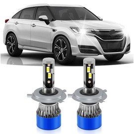 Compatible For Honda Civic 1992-2003 Lights Bulbs, H4 High Low Beam Light Bulbs, 6000K White, 20000LM Super Bright With Cooling Fan, Plug and Play, Pack of 2