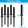 3/16" x 1" Black Tri Grip Rivets - 60 PCS