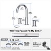Hurran 8 Inch Chrome Widespread Bathroom Faucet, Double Handle Sink