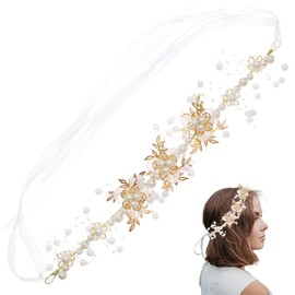 FAIRYGATE Headbands Bridal Headband Pearls Hair Band Wedding Hair Accessories Headband Women's Communion Headpiece Girls 4907