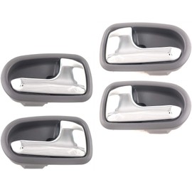 Interior Door Handle Compatible with MAZDA 626 1993-1997 / Protege 1995-2003 Front and Rear Door Handle Right Side and Left Side Set of 4 Inside Chrome + Gray