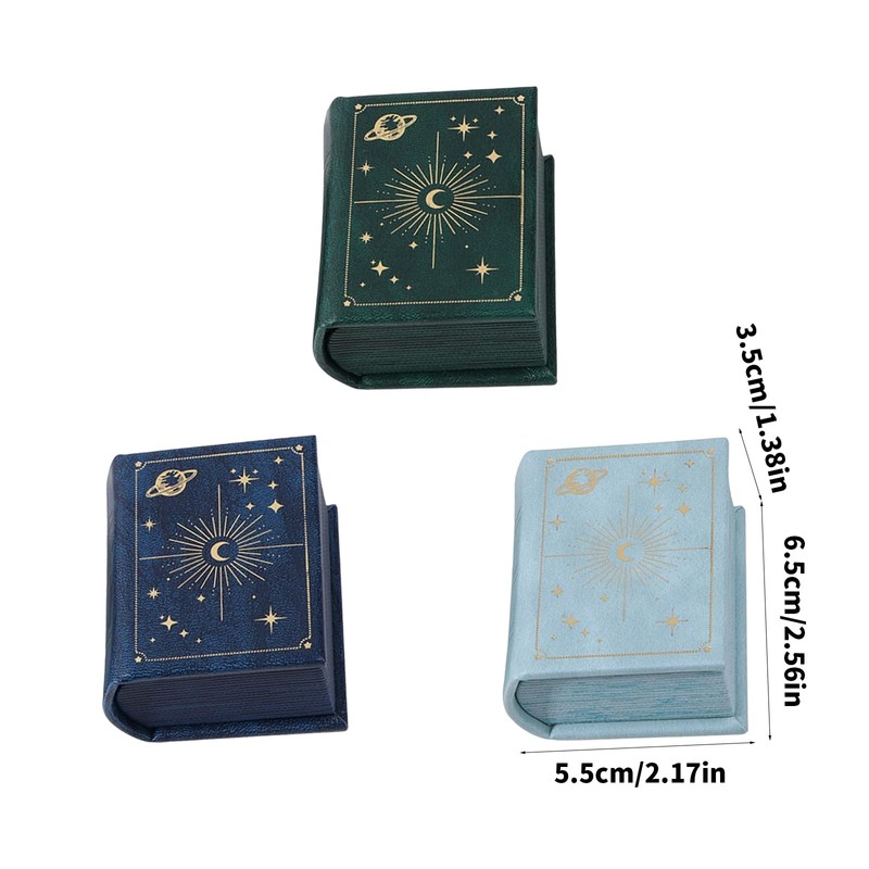 Book Design Premium PU Leather Jewelry Box Elegant Display Holder
