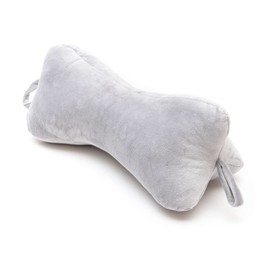 H&F Pillow Reading Pillow Reading Bone Neck Pillow Neck Roll Bone Cushion Travel Pillow Washable for Bed Sofa Set of 2 Colour: Grey Velvet