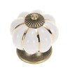 AKORD 8X Ceramic Vintage Pumpkin Cabinet Drawer Knob Door Handle,