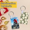 240 Pcs Metal Sublimation Keychain Blanks Bulk,Sublimation Ornament Blanks,Double Sided