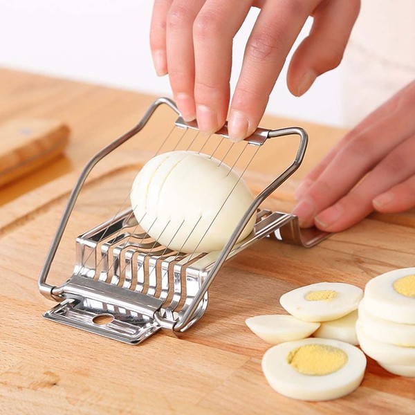 Egg Slicer, Stainless Steel Egg Slicer Cutter, Multipurpose Slicer for