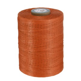 QUARKZMAN Flaches Leder-Nähgewachstes Faden, 780m / 853 Yards Wachs-Polyester-Schnur, 0,8mm Gewachstes Nähgarn für Lederhandwerk, Buchbinden, geflochtene Armbänder, Burnt Orange