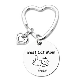 Cat Mom Gifts for Women Christmas Presents for Pet Mom Gifts Best Cat Mom Ever Keychain for Cat Lover Gifts for Cat Person Birthday Gifts for Friends Family