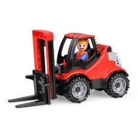 Lena Truckies 01627 Forklift Truck, Sturdy Children's Vehicle Approx. 22 cm Long, for Children from 2 Years, Robust Vehicle for Sandpit, Beach and Children's Room