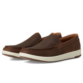 Florsheim Men's Crossover Moc Toe Slip-On Brown Pull Up 9 Wide