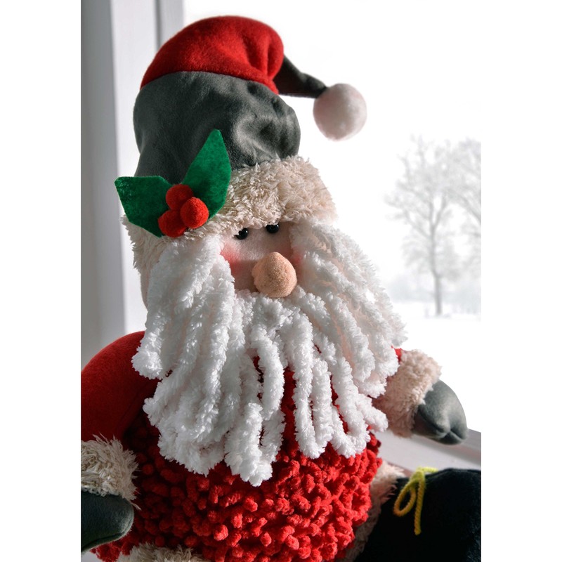 WeRChristmas Sitting Down Santa Christmas Decoration-30cm, 30 x 25 x